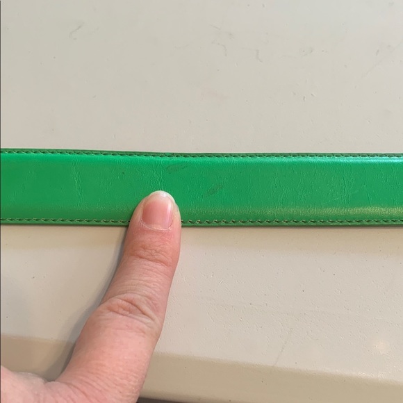 Ralph Lauren Golf Green Leather Belt Silver Hardware M - Picture 11 of 13